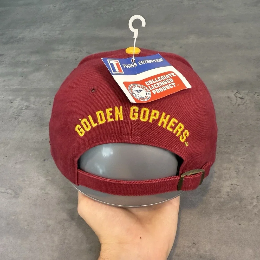 Vintage 90s Minnesota Golden State Gophers Hat 90s‎ Twins Script Spellout 2 Tone